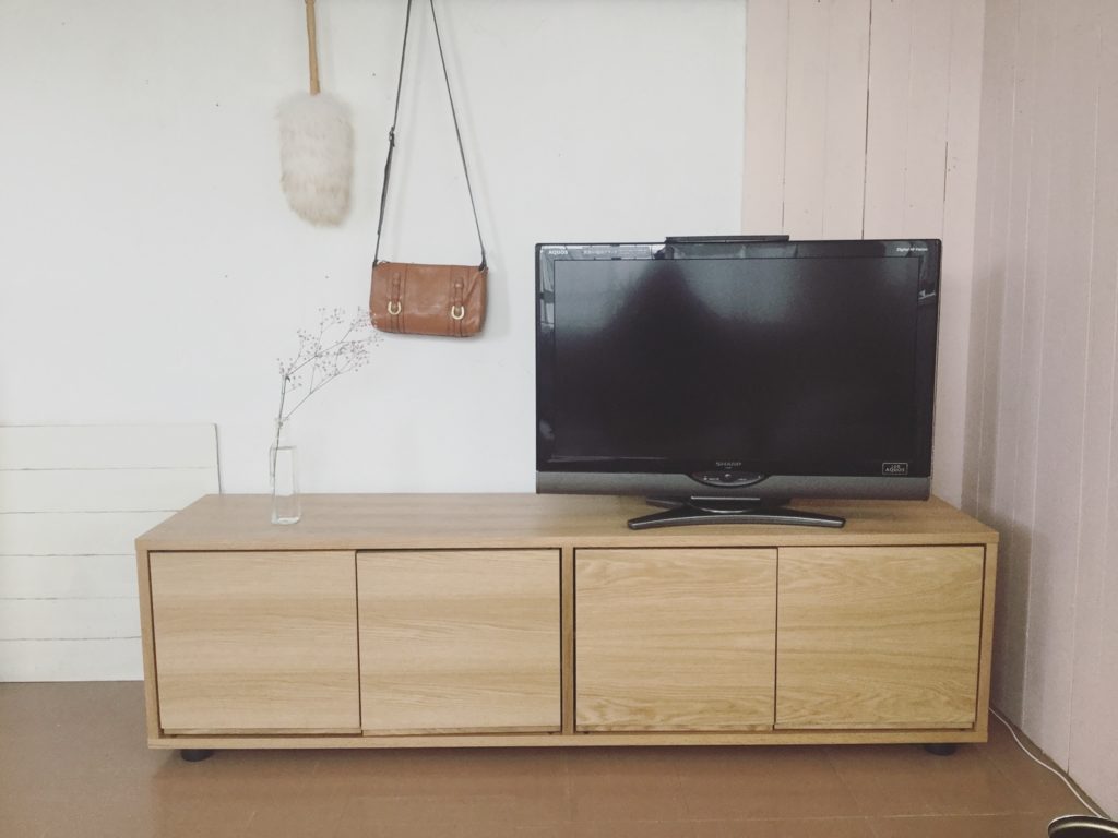 無印良品の木製テレビボード（スタッキングキャビネットＢセット 