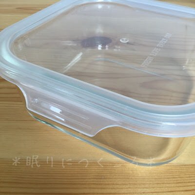 100均ダイソーガラス耐熱容器の蓋アップ