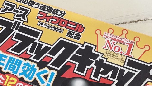 アース製薬のブラックキャップ箱アップ