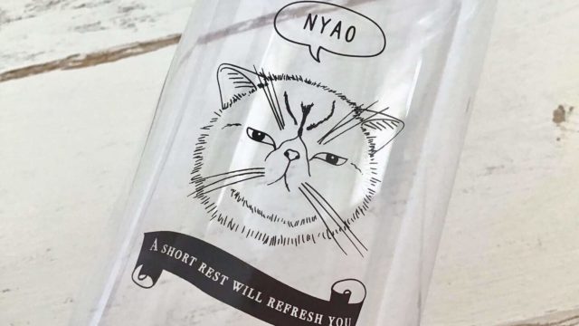 100均セリアのウォーターボトルぶさかわいい猫柄