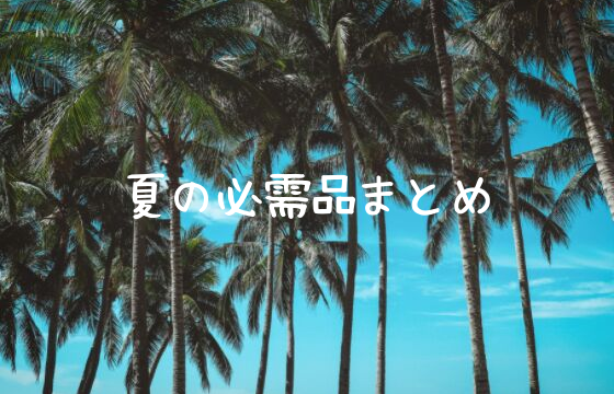 夏の定番必需品まとめ