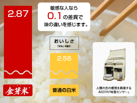 白米より旨みが多く美味しいと科学的に証明されている金芽米