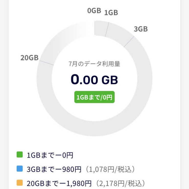 データ利用量が0GBだった楽天モバイルの記録